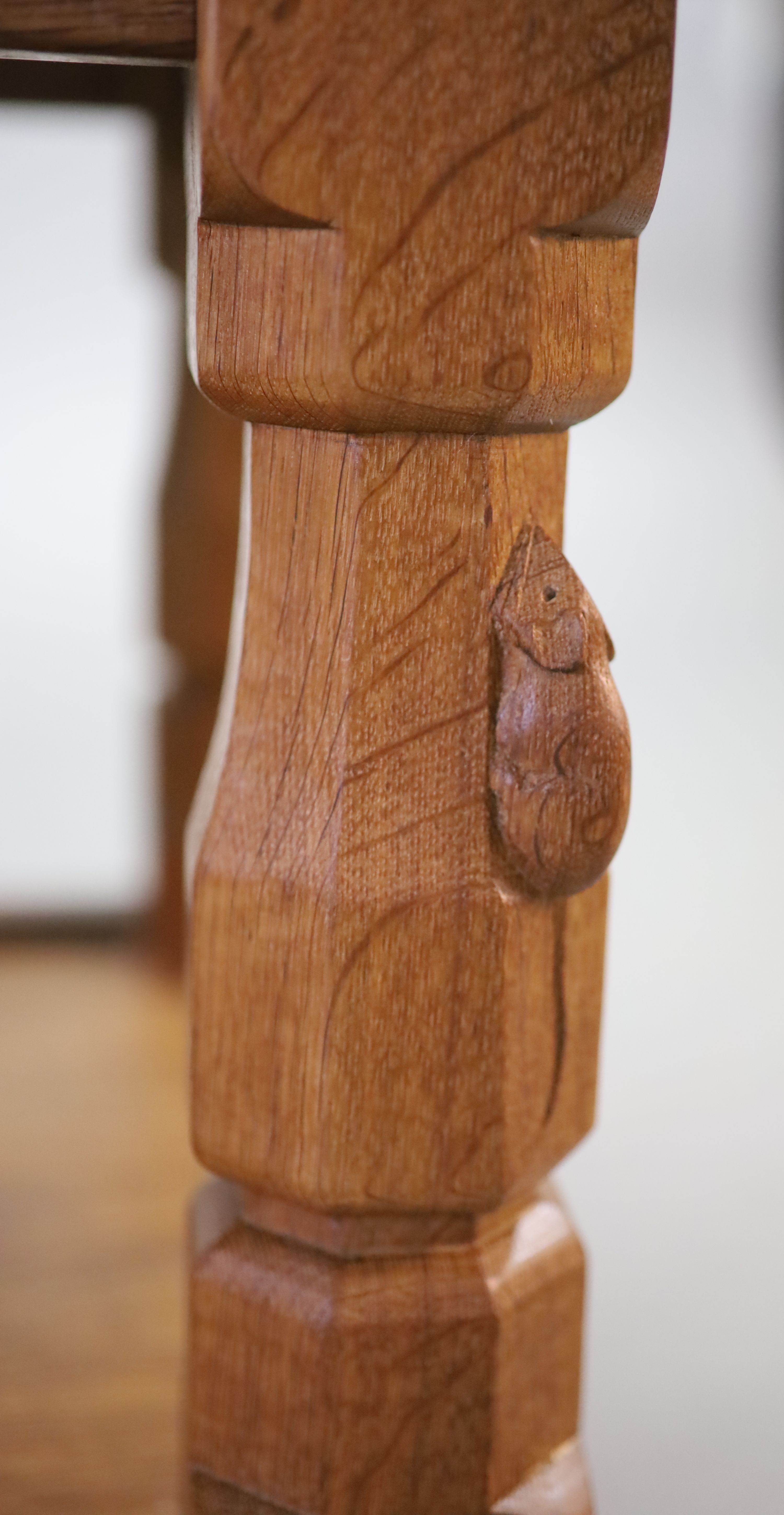 A Thompson of Kilburn Mouseman oak 'refectory' coffee table, W.122cm D.60.5cm H.48c